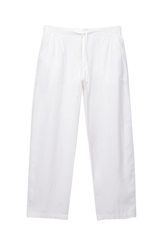 Pantalon relaxed en lin - Blanc