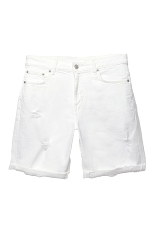 Short slim en jean - Blanc
