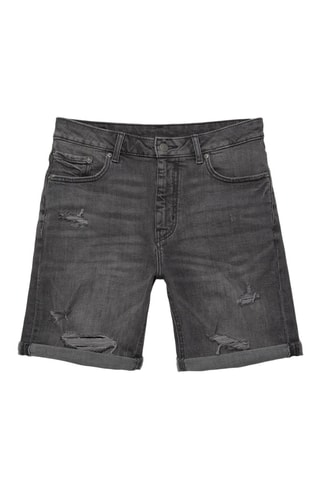 Short slim en jean - Gris