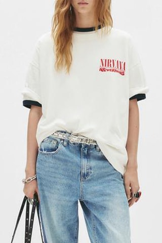T-shirt Nirvana - Blanc