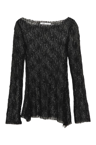 Top en dentelle - Noir