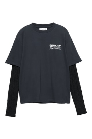T-shirt trompe l’œil - Anthracite