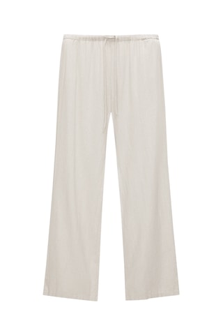 Pantalon en lin - Gris clair
