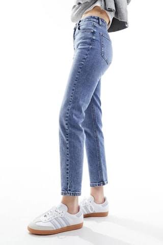 Jean mom - Bleu cobalt