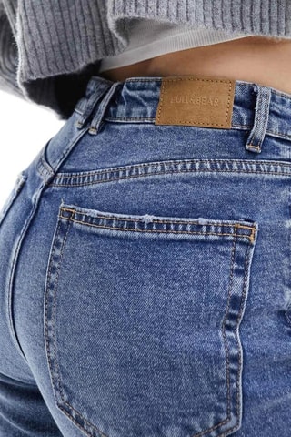 Jean mom - Bleu cobalt