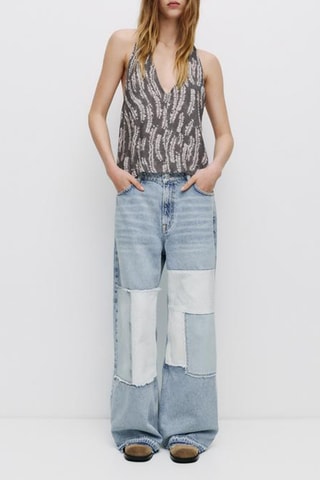 Jean taille haute - Ciel