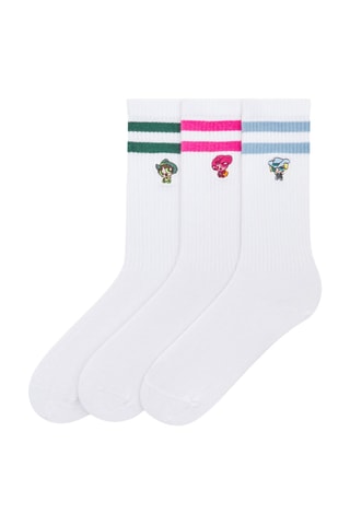 3 paires de chaussettes Les Super Nanas - Blanc