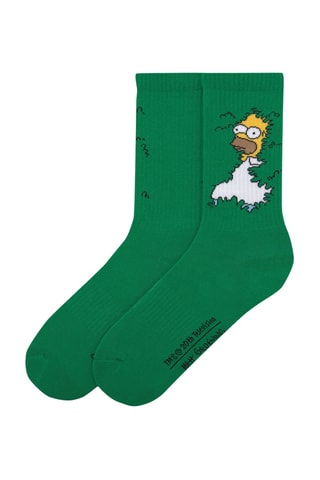 Chaussettes Homer Les Simpson - Vert foncé