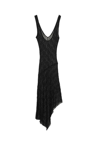 Robe longue en dentelle - Noir