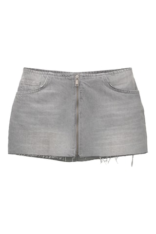 Minijupe en jean - Gris clair