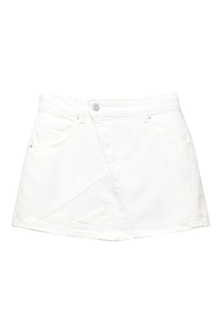 Minijupe en jean - Blanc