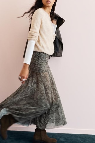 Jupe midi - Kaki