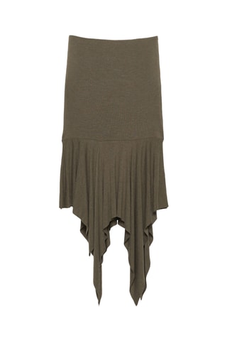 Jupe midi - Kaki