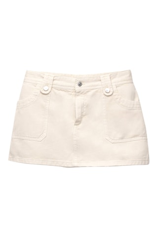 Minijupe en jean - Gris clair