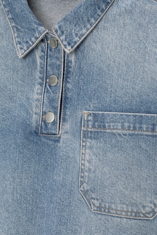Crop top en jean - Bleu marine