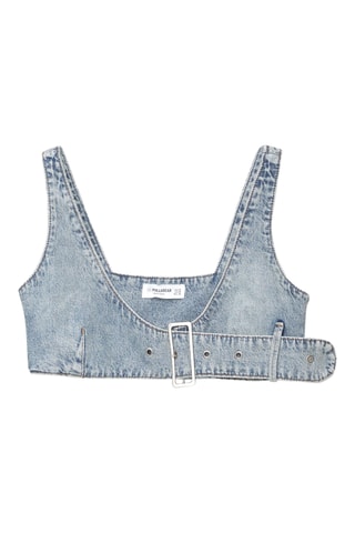 Crop top en jean - Ciel