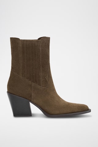 Bottines en nubuck - Marron