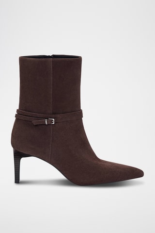 Bottines en nubuck - Marron foncé