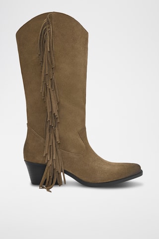 Bottes en nubuck - Camel