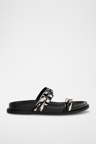 Mules en nubuck - Noir