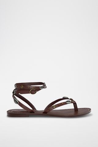 Sandales en cuir - Marron