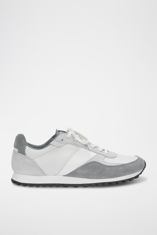 Baskets en nubuck - Gris clair