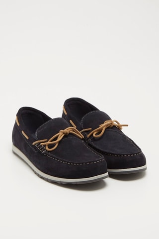 Moccassins en nubuck Calarossa - Bleu marine
