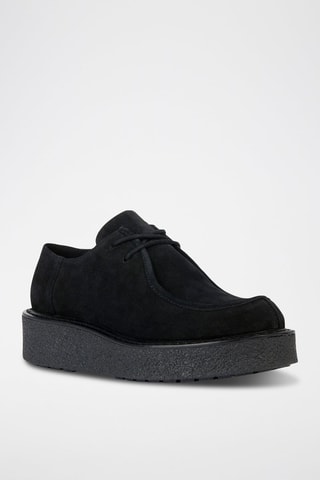 Richelieus compensés en nubuck Elidea - Noir