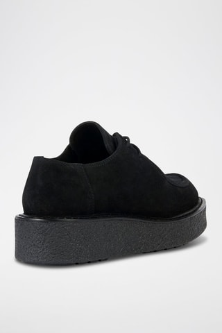 Richelieus compensés en nubuck Elidea - Noir