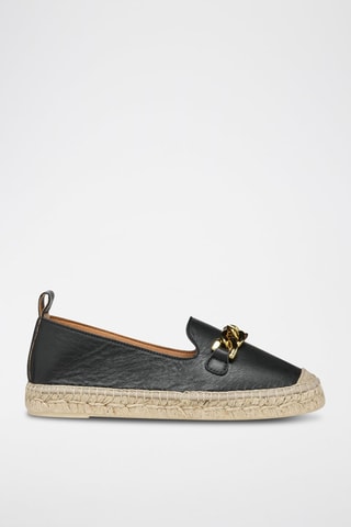 Espadrilles en cuir Lampedusa - Noir