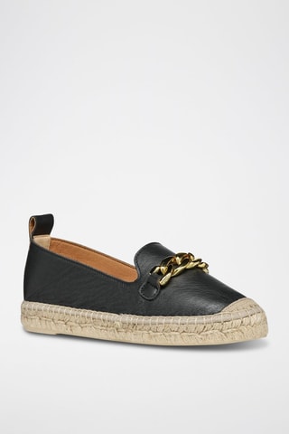 Espadrilles en cuir Lampedusa - Noir