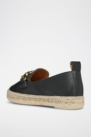 Espadrilles en cuir Lampedusa - Noir