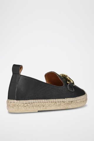 Espadrilles en cuir Lampedusa - Noir