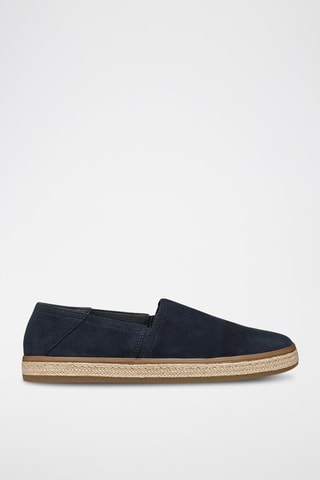 Espadrilles Pantelleria en cuir de veau nubuck - Noir