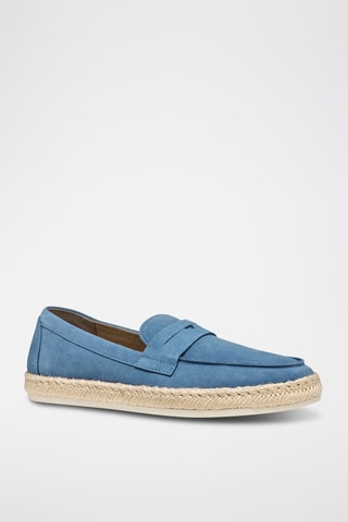 Espadrilles en cuir de veau nubuck Costunia - Ciel