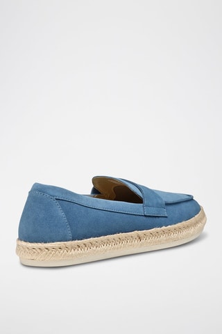 Espadrilles en cuir de veau nubuck Costunia - Ciel
