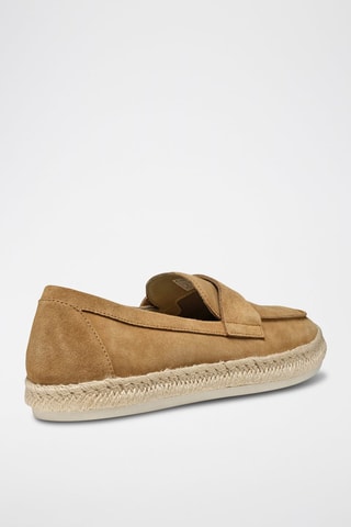 Espadrilles en cuir de veau nubuck Costunia - Marron