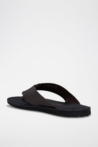 Sandales en cuir nappa Erice - Marron foncé
