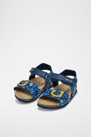 Sandales Chalki - Bleu marine et jaune