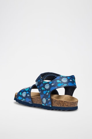 Sandales Chalki - Bleu marine et jaune