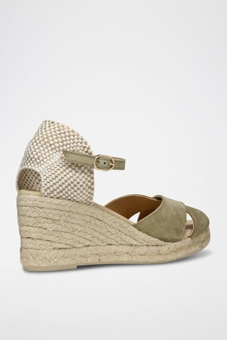 Sandales compensées en nubuck Gelsa - Beige