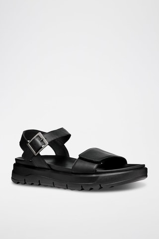 Sandales plateformes en cuir Xand - Noir
