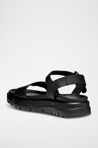 Sandales plateformes en cuir Xand - Noir