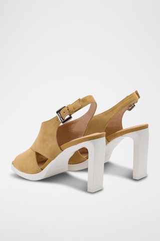 Sandales à talons en nubuck Jenieve - Camel