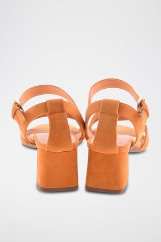 Sandales à talons en nubuck Seyla - Corail