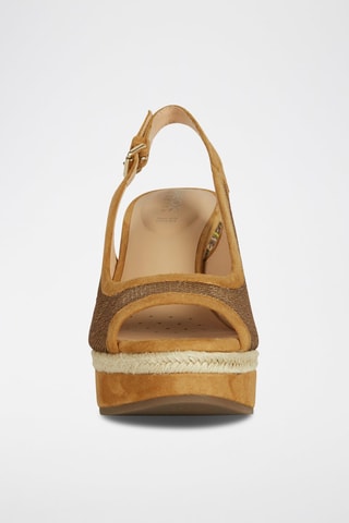 Sandales compensées Yulimar Camel 