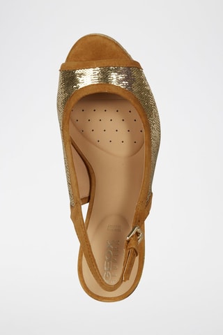 Sandales compensées Yulimar Camel 