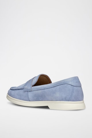 Mocassins en cuir de veau nubuck Xand 3D - Ciel