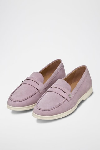 Mocassins en cuir de veau nubuck Xand 3D - Mauve