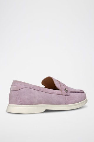 Mocassins en cuir de veau nubuck Xand 3D - Mauve